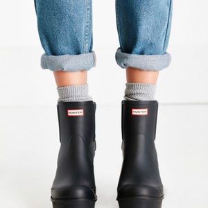 Rare Hunter Chelsea Block Heel Boots